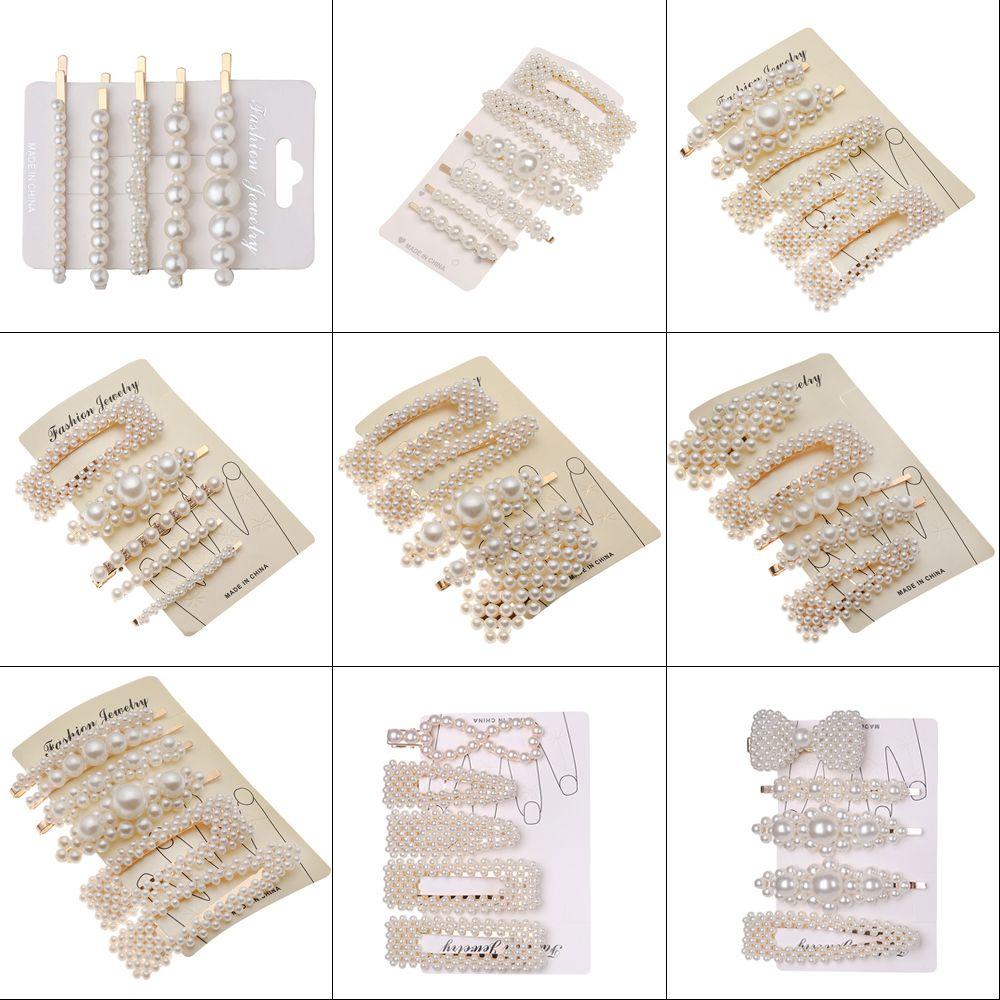 Set 5 / 6 Kẹp Tóc Kim Loại Họa Tiết Hoa Vintage