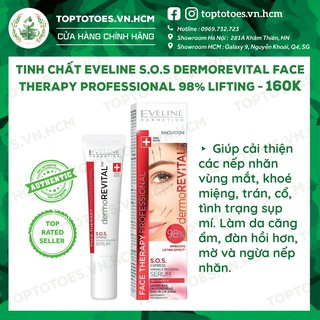 Tinh chất Eveline S.O.S dermoREVITAL face therapy professional 98% lifting, làm săn, nâng cơ vùng mắt, mặt và cổ