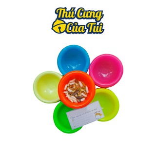 Chén ăn nhựa dành cho hamster - nhím - sóc - bọ - thỏ - thú cưng của tui