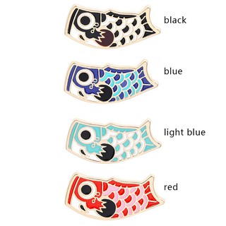 Cute Colorful Carp Koi Brooch Collar Pin Accessories