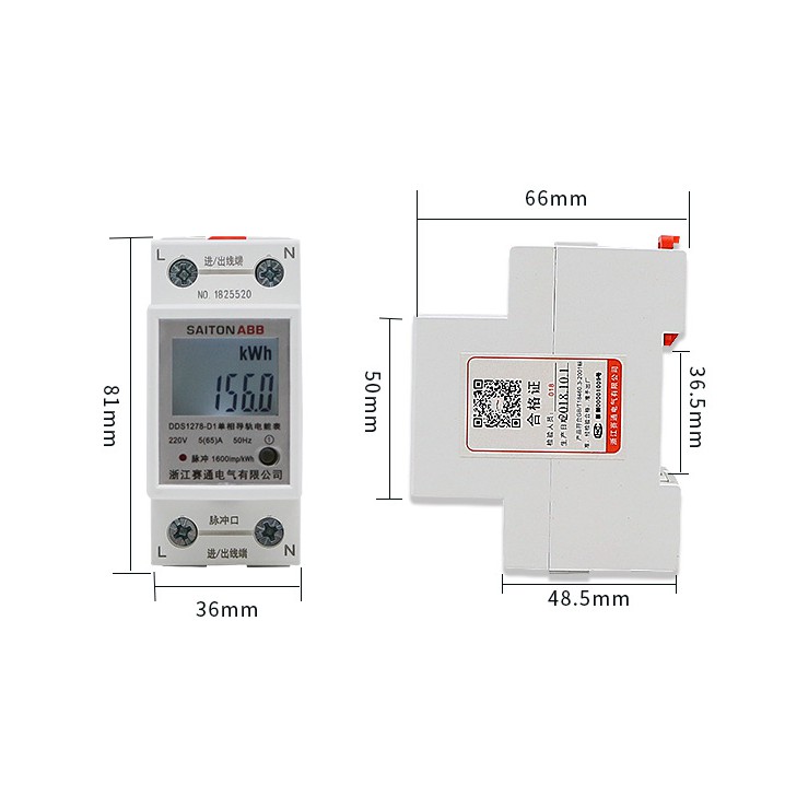 CÔNG TƠ ĐIỆN TỬ 1 PHA SAITON ABB CHÍNH HÃNG