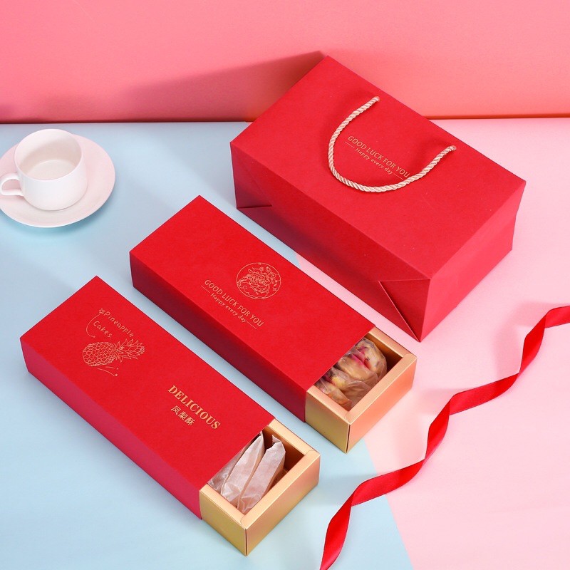 Hộp và túi đựng bánh dứa, hộp bánh Tết