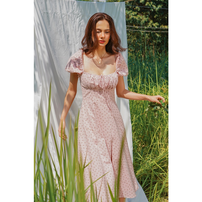 đầm dài xẻ tà tay phồng rosemary dress - darling.ism | BigBuy360 - bigbuy360.vn