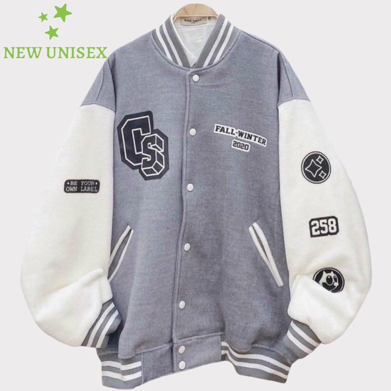 Áo Khoác Bomber form rộng Unisex chất nỉ dày dặn ( nam nữ đều mặc được )