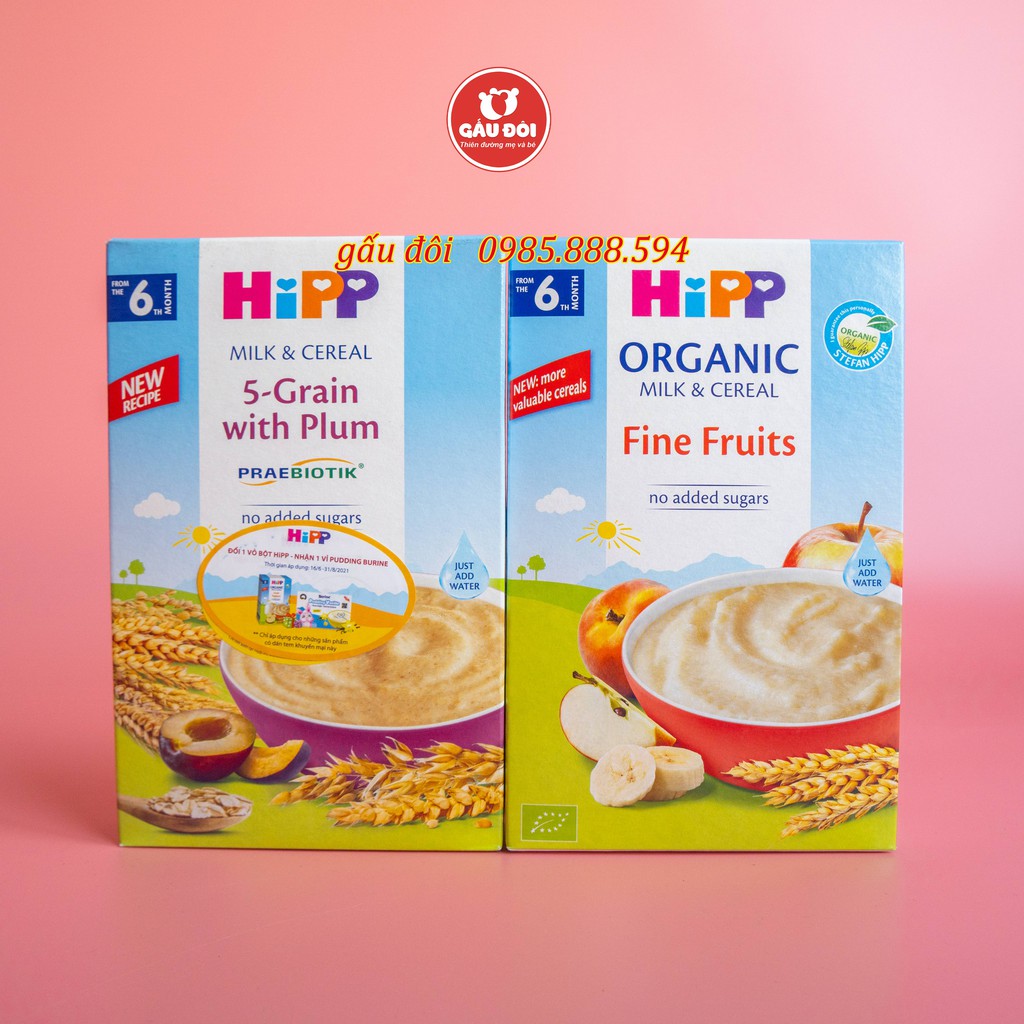 Bột ăn dặm Hipp Ngũ cốc hoa quả tổng hợp cho trẻ trên 6 tháng