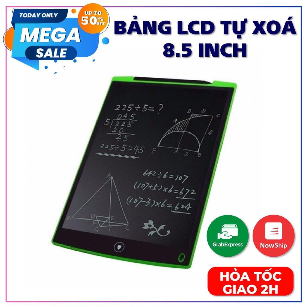 Bảng Viết TỰ TẨY XÓA LCD, bảng 21cm, kèm bút viết