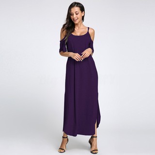 Đầm Maxi trễ vai xẻ tà thời trang dành cho nữ
