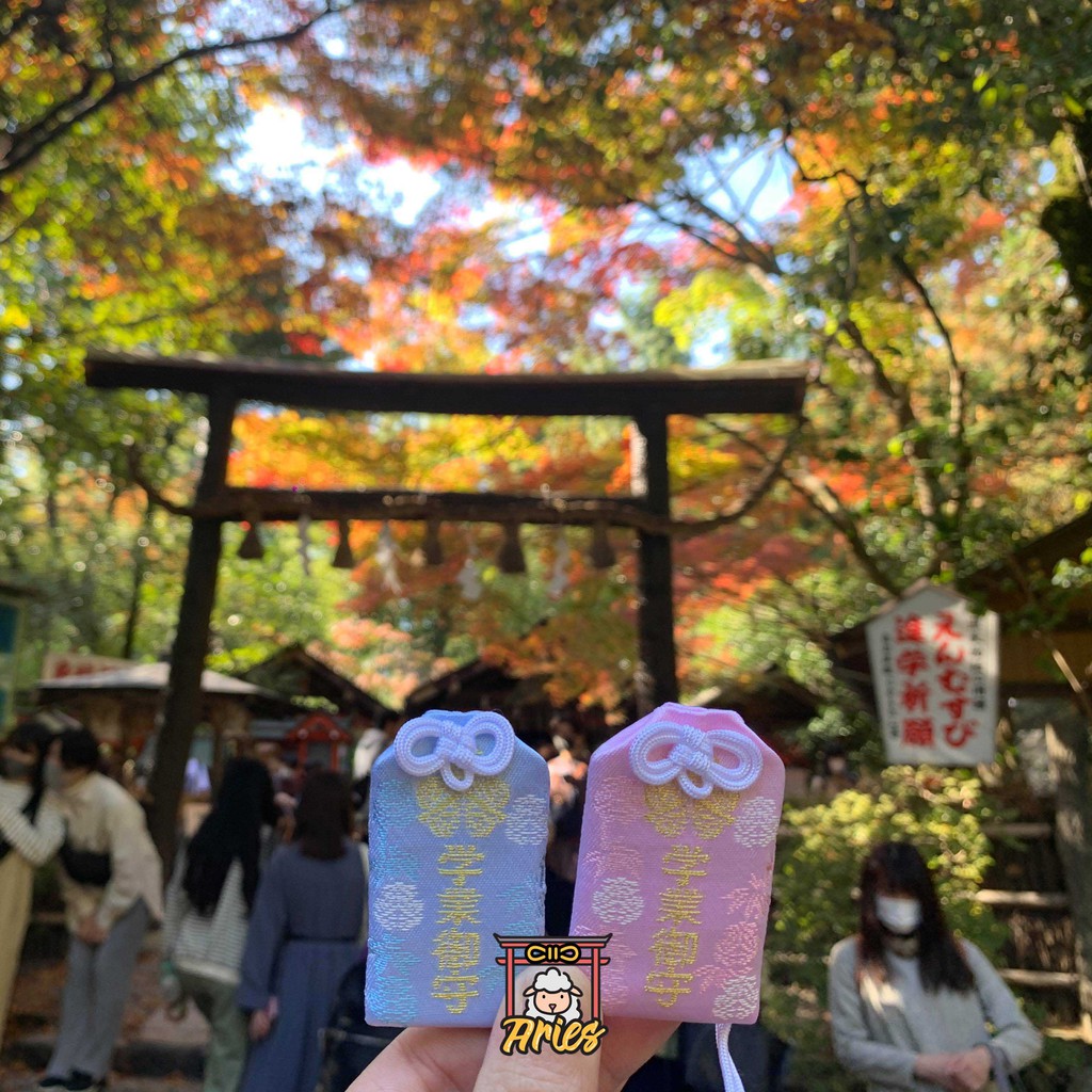 Móc khóa Omamori Học tập tốt - Nonomiya Jinja, Kyoto, Nhật Bản. Hàng thật