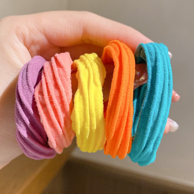 Dây Buộc Tóc Cao Su Màu Cà Phê Thời Trang Không Đau