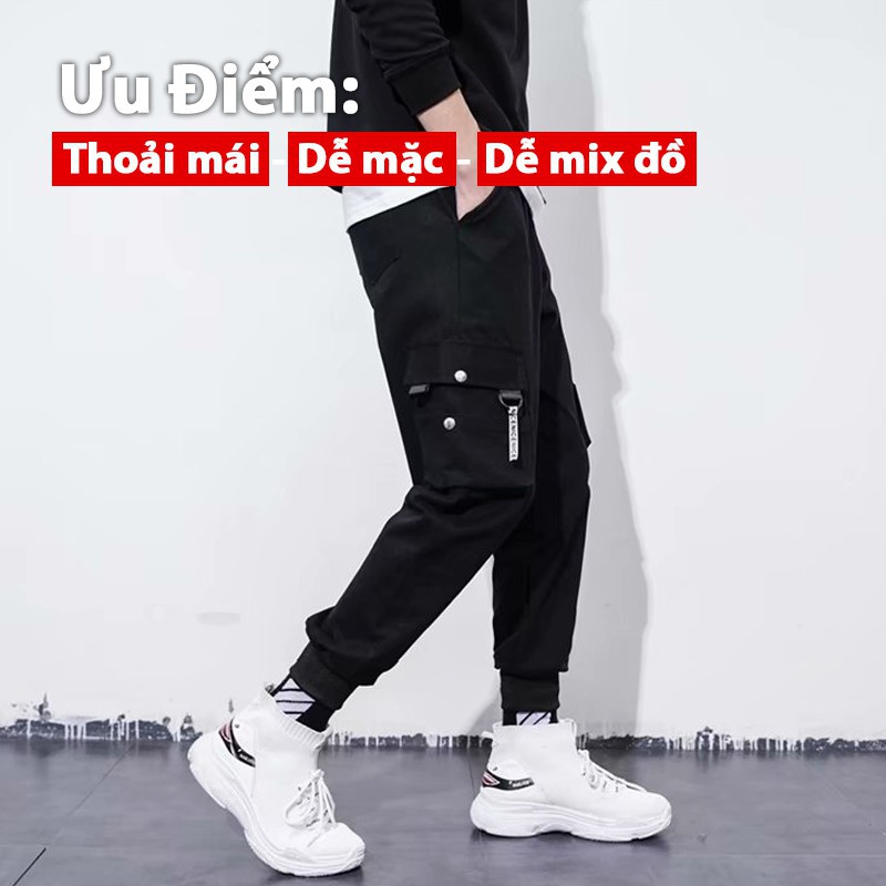 HÀNG NHẬP KHẨU -  Quần thể thao nam, Quần jogger nam 💥FREESHIP💥 mã TT33 chất vải kaki túi hộp mềm mại kiểu bó ống Hàn 