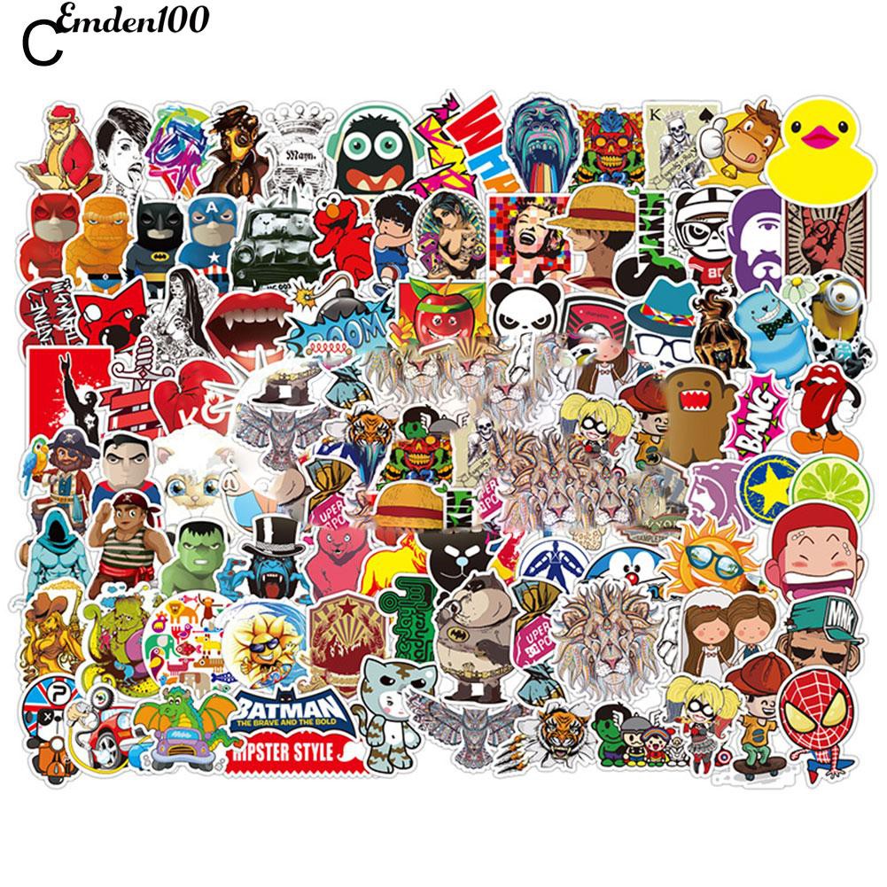 Set 100 sticker dán trang trí xe hơi