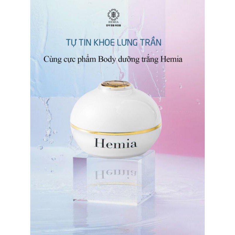 Kem Body Trắng Da HEMIA made in Korea Dưỡng Trắng- Makeup- Nâng tone- Phù Hợp Da Dầu- Da Khô