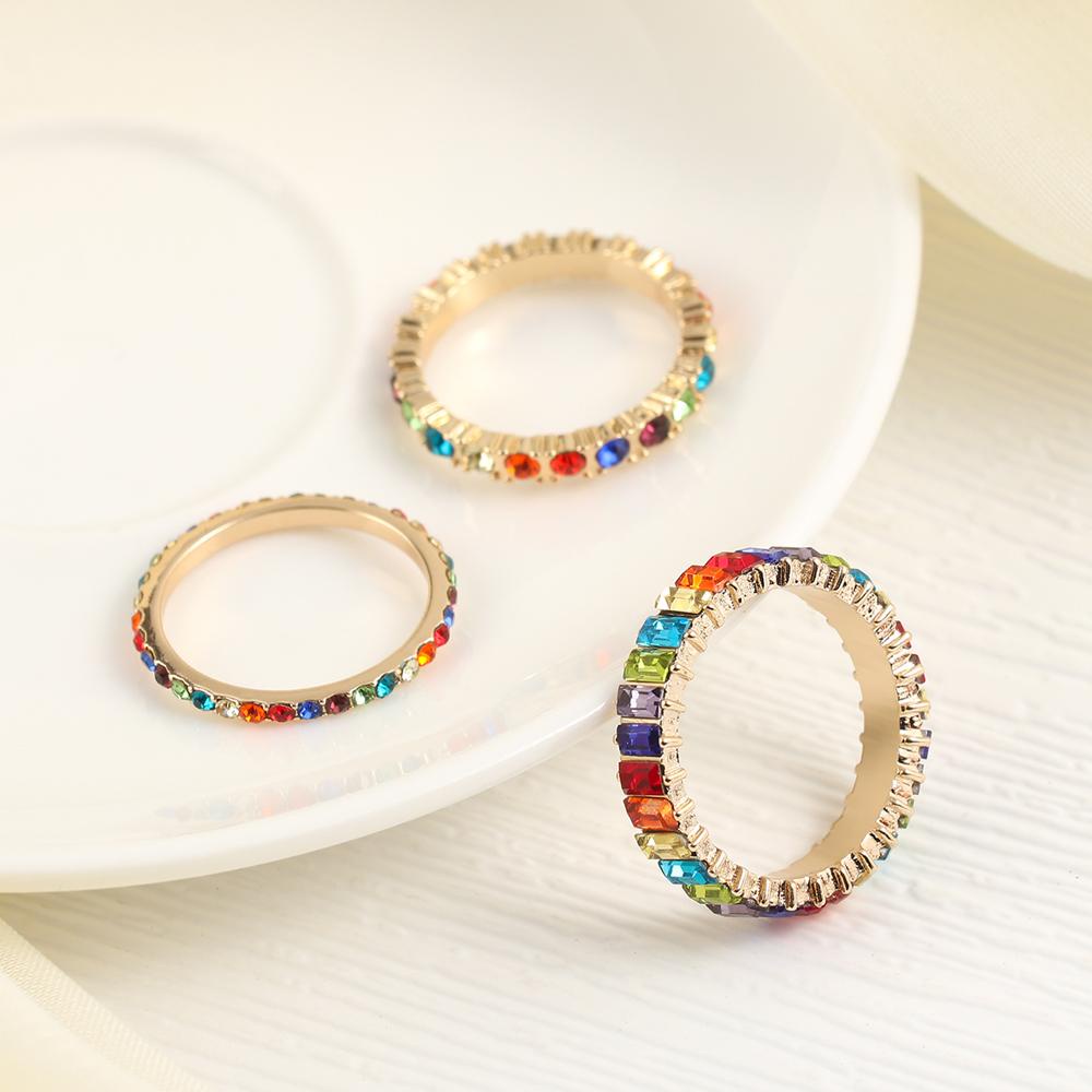 SUSANS Nhẫn Đính Đá Pha Lê Thời Trang