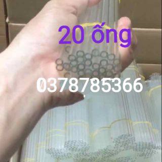 Ống hút thủy tinh combo 20 trắng