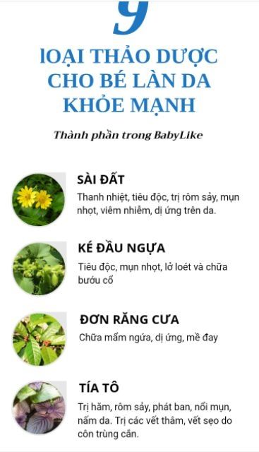 Sữa tắm gội thảo dược Baby Like an toàn cho bé, mềm da