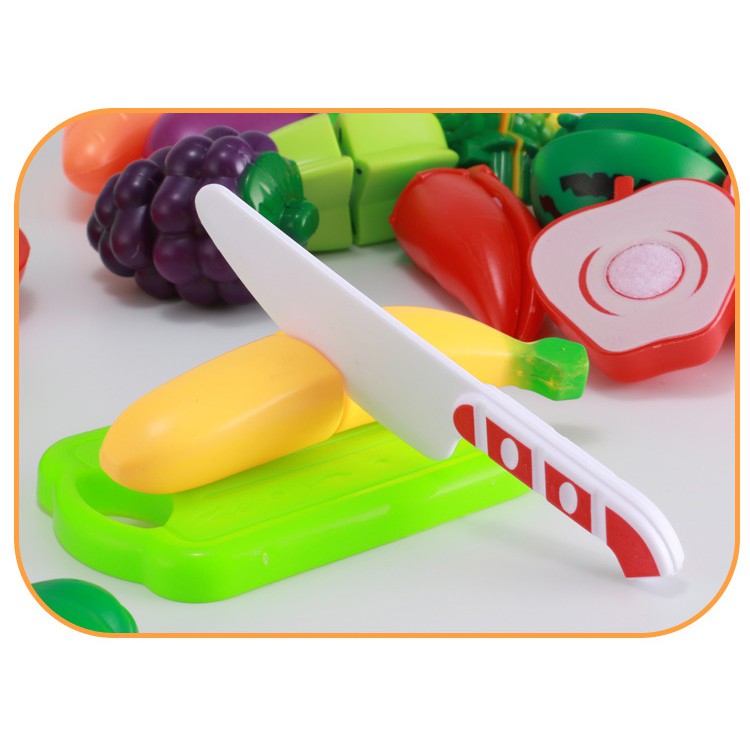 Đồ chơi cắt hoa quả thông minh đầy đủ chi tiết, mô phỏng nhà bếp giúp bé vừa học vừa chơi, chất liệu nhựa ABS