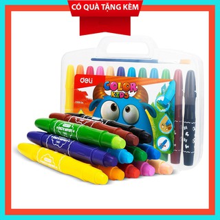 Bút màu sáp - màu nước cao cấp kèm cọ - 12 màu DELI - EC20504