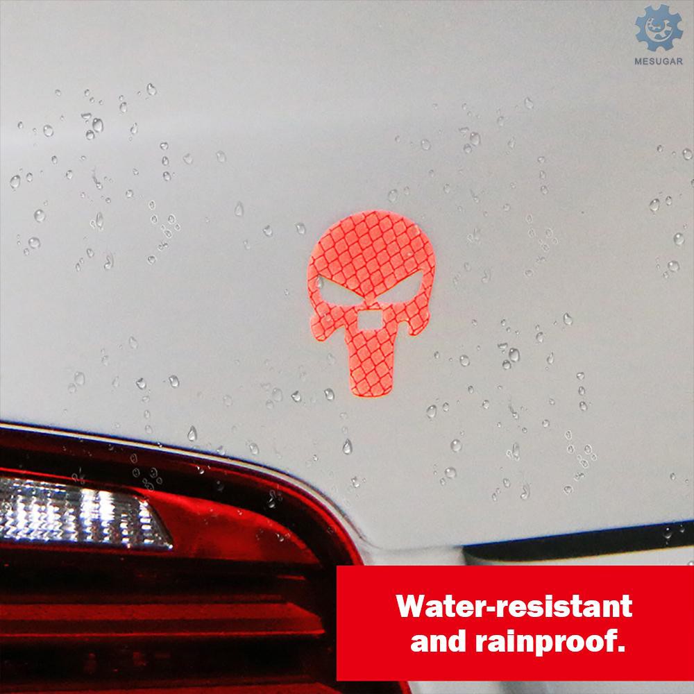 Hình dán phản quang chống nước tạo hình đầu lâu cho xe hơi xe máy