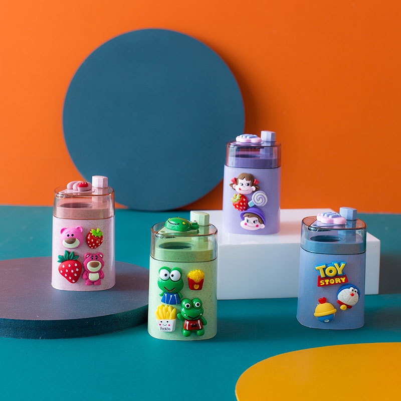 Hộp đựng tăm nhấn tự động họa tiết hoạt hình bằng nhựa PP cao cấp