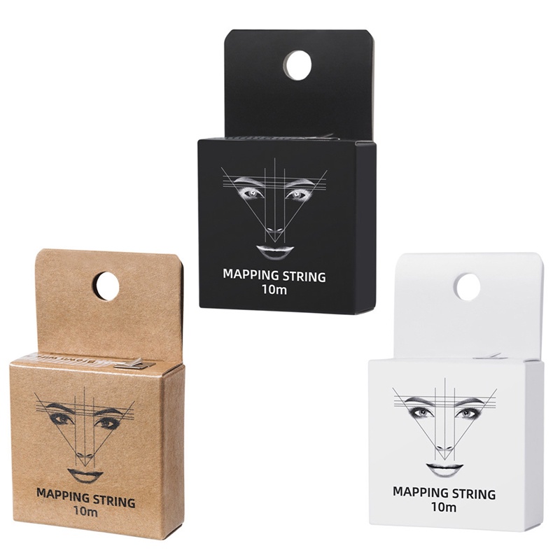 Cuộn Dây Vải Lanh 10M Màu Nâu Đo Lường Định Vị Lông Mày/Trang Điểm Lông Mày