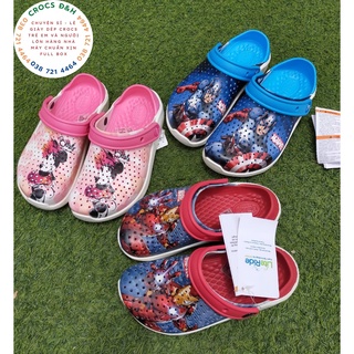Giày dép crocs - dép sục nhựa crocs literide in hình cho cả bé trai và bé gái chống thấm nước, chống trơn trượt