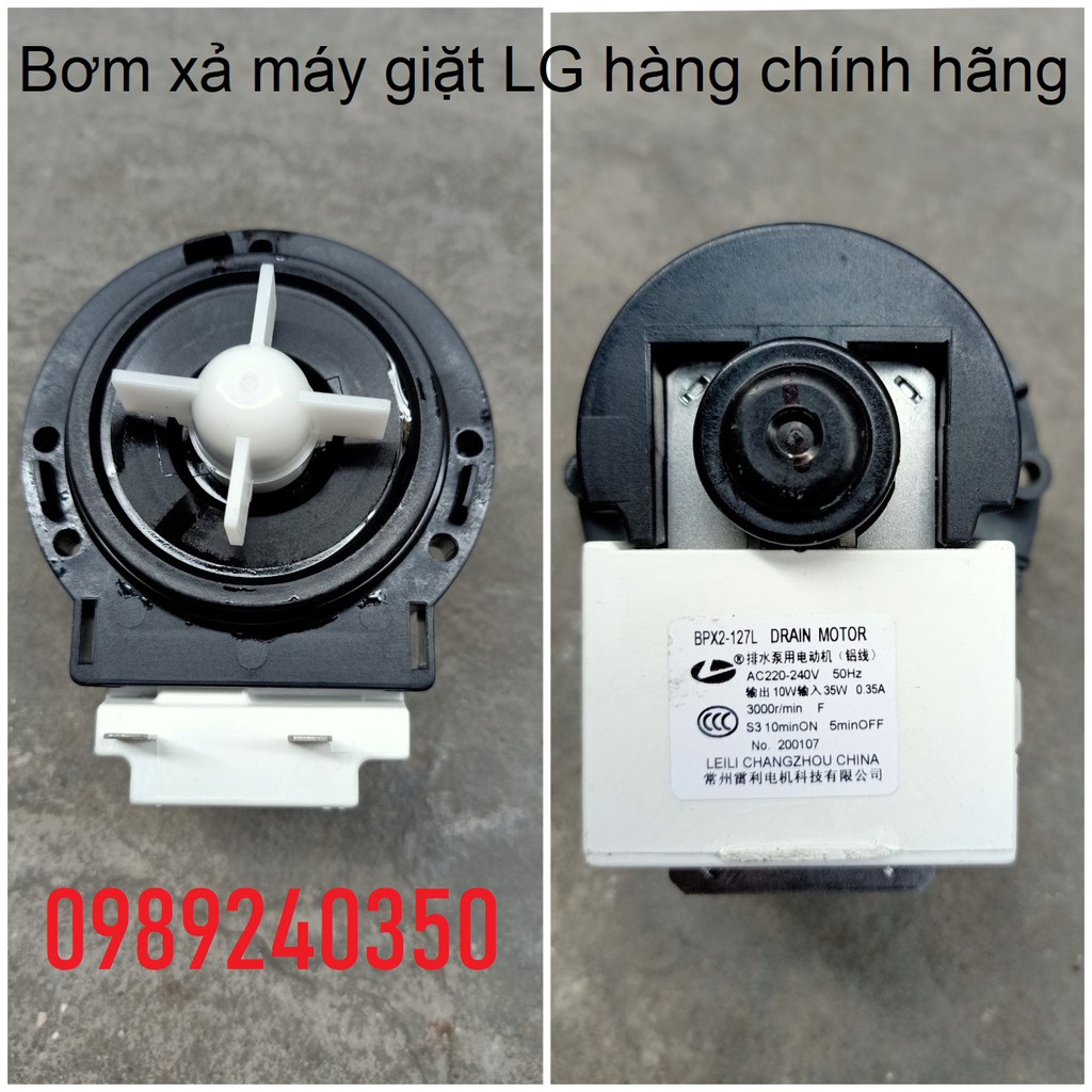 Bơm xả máy giặt LG cửa ngang zắc cắm trước chính hãng