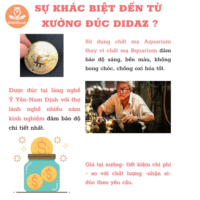 Móc Treo Chìa Khóa xe máy, ô tô, xe hơi Dogecoin DOGE đẹp sáng kim loại mạ vàng 24k, bền bỉ, chắc chắn MK01