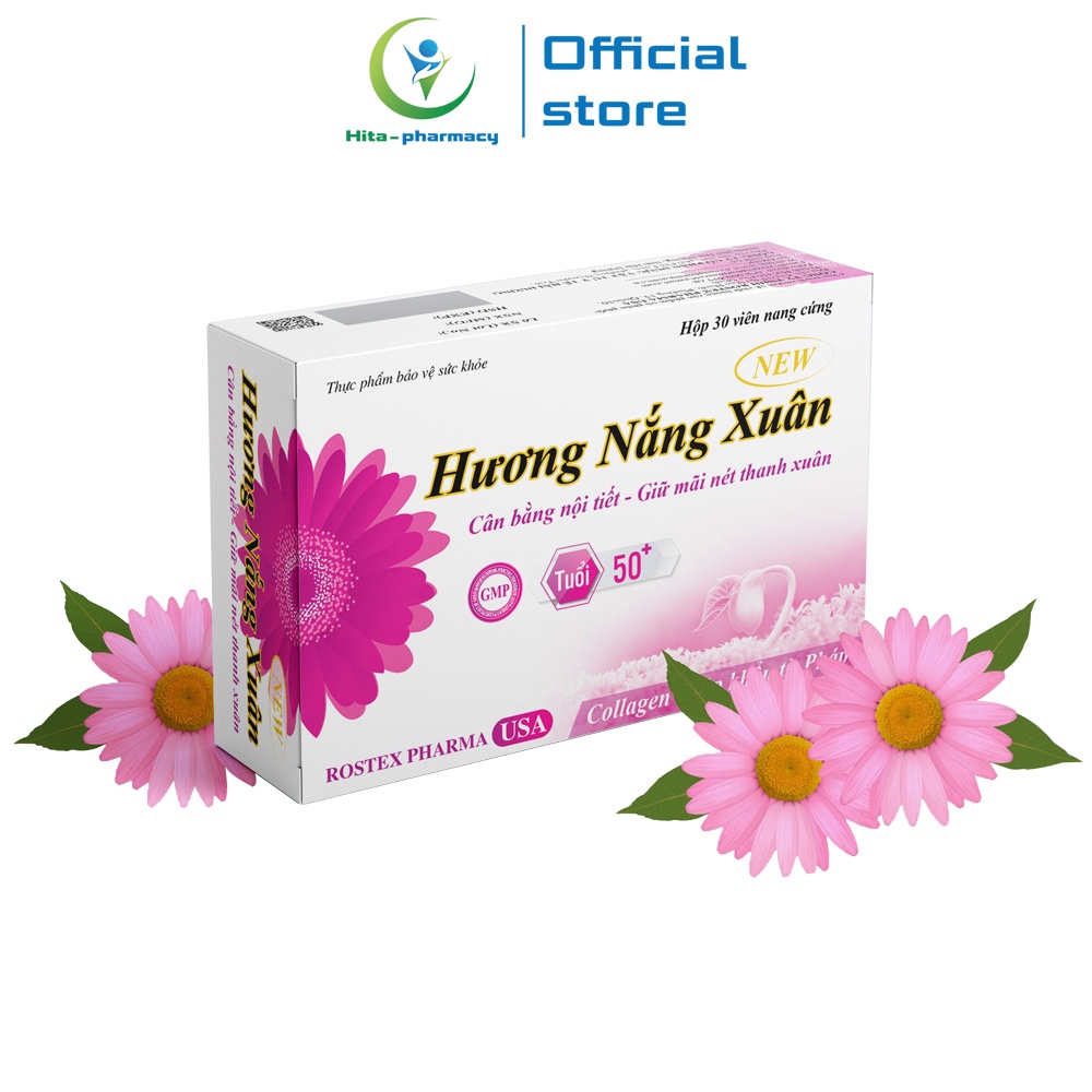 Hương Nắng Xuân New HDPHARMA đẹp da, tăng nội tiết tố, giảm nám sạm da 30 viên [Hương Nắng Xuân New Hồng]