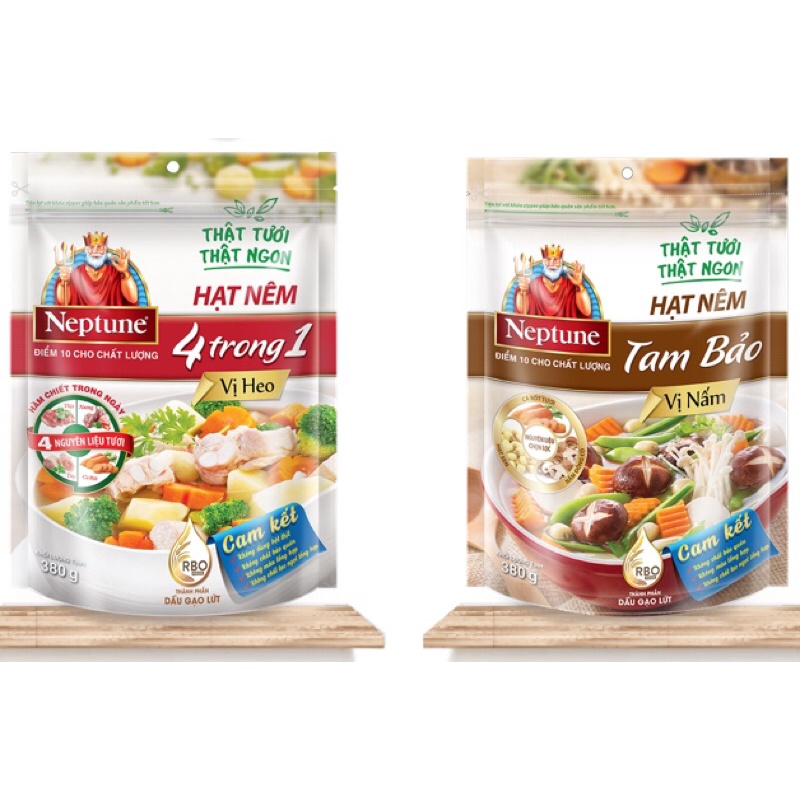 Hạt nêm ăn chay Neptune gói 380g vị nấm tam bảo