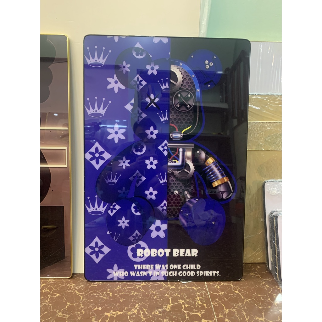 Tranh Treo Tường Gấu Bearbrick/ Kaws/ Toy Trang Trí Phòng Khách/ Game Gaming/ Phòng Ngủ/ Quán Quần Áo/ Quà Tặng