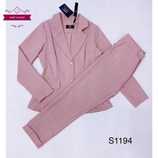 (Hàng thiết kế) SET VEST hồng S 0194