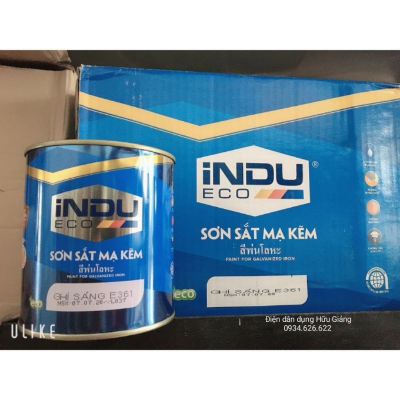 Sơn sắt mạ kẽm indu hộp 750ml Sơn kẽm chính hãng