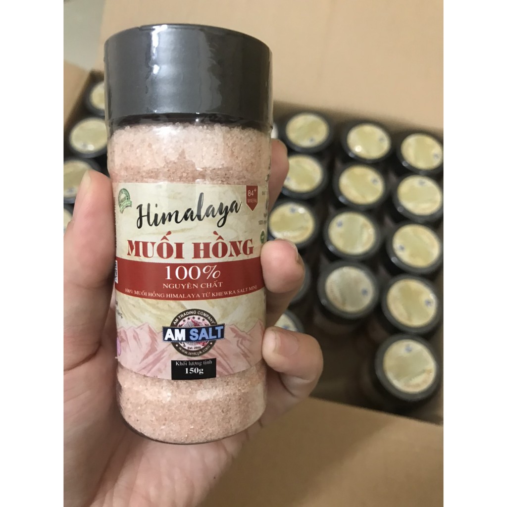 Muối hồng Himalaya Am QAISAR hạt mịn tự nhiên, tinh khiết, giàu khoáng chất 500gr