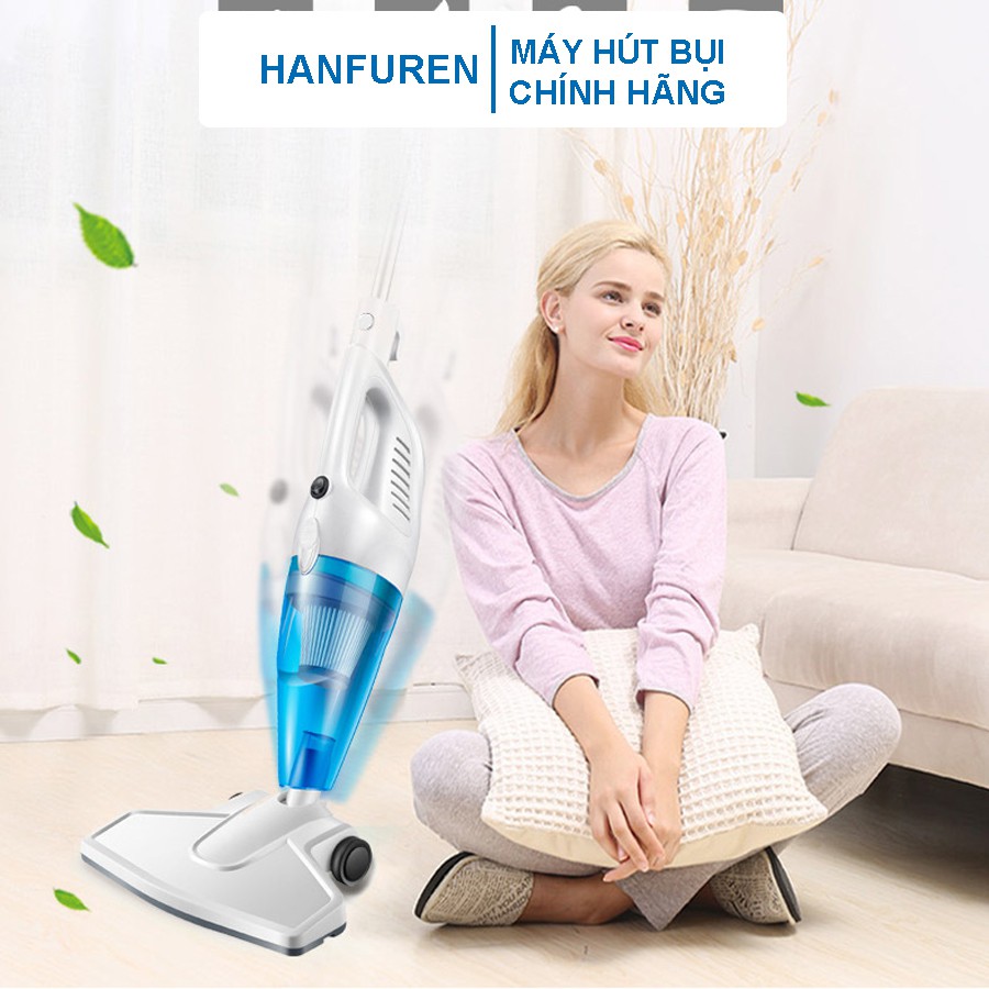 [HANFUREN] Máy Hút Bụi Gia Đình Cầm Tay HANFUREN LF-07A Công Suất 600W Lực Hút 15000Pa Kèm 9 Đầu Hút Bảo Hành 6 Tháng