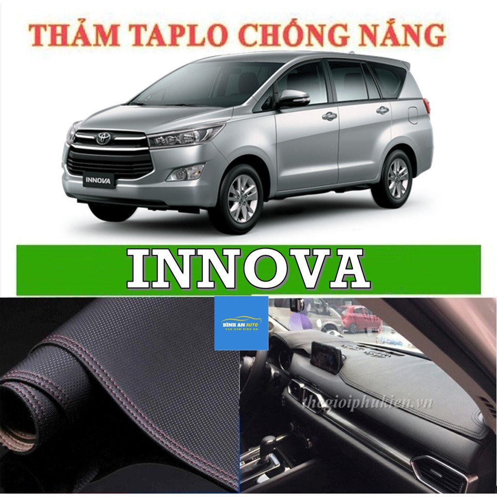 Thảm phủ taplo TOYOTA INNOVA 2016- 2019 dập vân cacbon cao cấp - ÔTô Pro