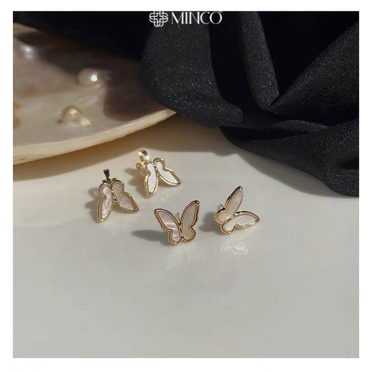 Bông tai nữ Minco Accessories hoa tai bươm bướm xinh xắn phụ kiện trang sức Hàn Quốc BT29