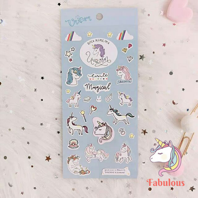 Sticker hình dán Fabulous Unicron trang trí sổ planner
