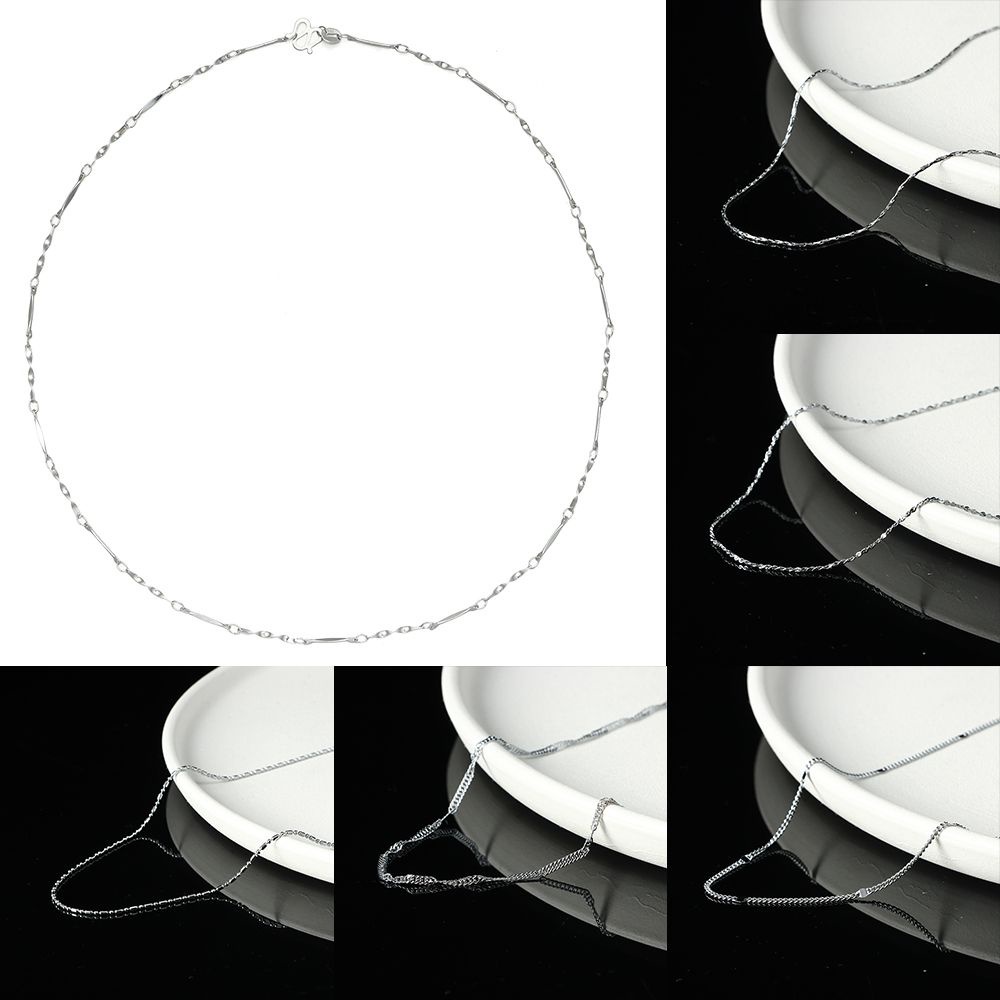 Vòng cổ chuỗi xích 18inch chất liệu bạc 925 thời trang cho nữ nam