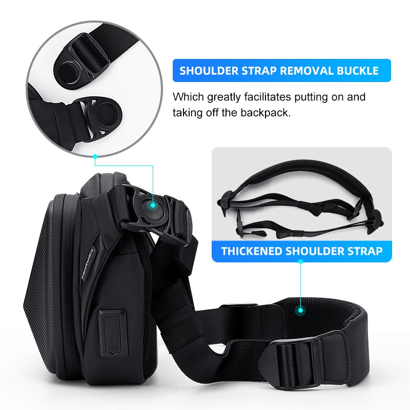 Túi đeo chéo chống nước chống trộm kèm cổng USB 3.0 9.7-inch