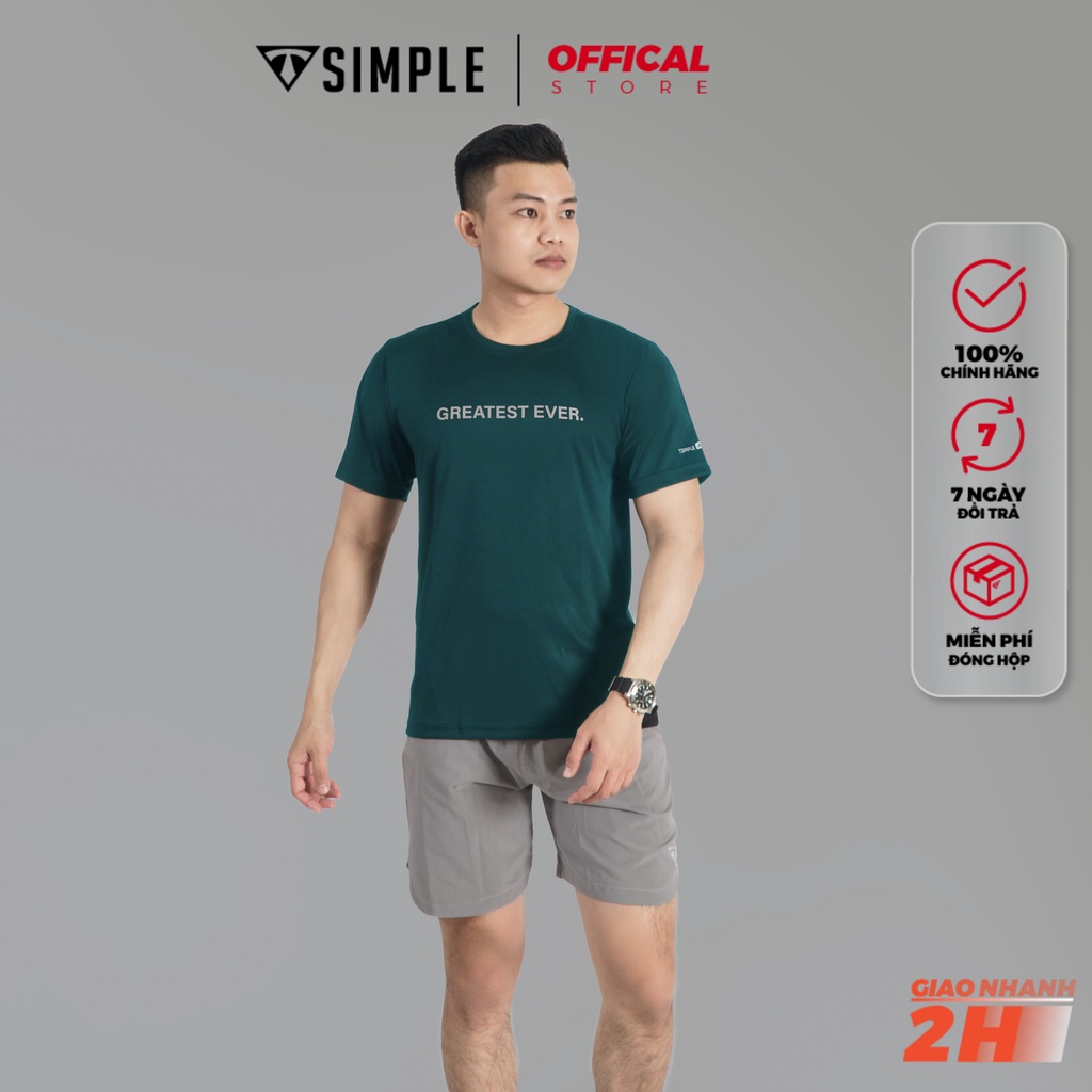 Áo Thể Thao Nam TSIMPLE cổ tròn tay ngắn tập gym vải thun lạnh thoáng mát co giãn chuẩn form MSSAHP6 | BigBuy360 - bigbuy360.vn