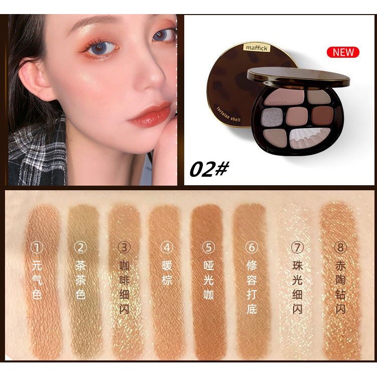 Bộ trang điểm MAFFICK màu hổ phách Gồm Phấn Mắt + Phấn Má + Hilight | BigBuy360 - bigbuy360.vn