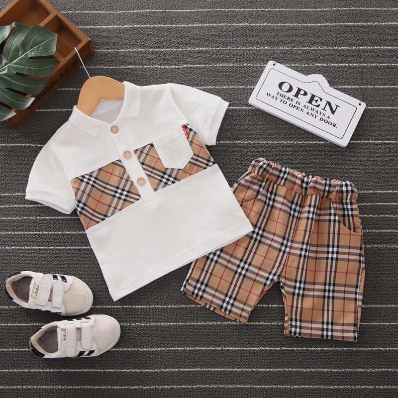 BURBERRY Set Áo Sơ Mi Và Quần Dài Thời Trang Hàn Quốc Đáng Yêu Cho Bé Trai Dễ Thương