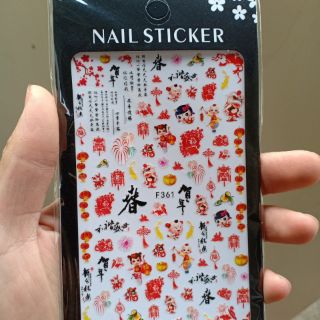 Sticker nail tết các mẫu