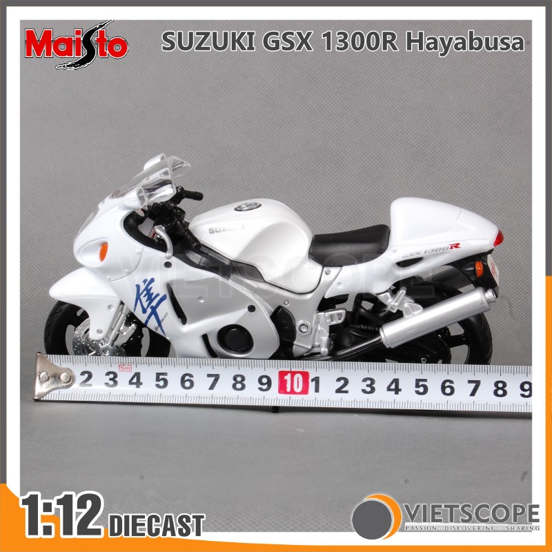 Mô hình xe mô tô SUZUKI GSX 1300R Hayabusa tỉ lệ 1:12 hãng Maisto - Mô hình xe trưng bày TM31103