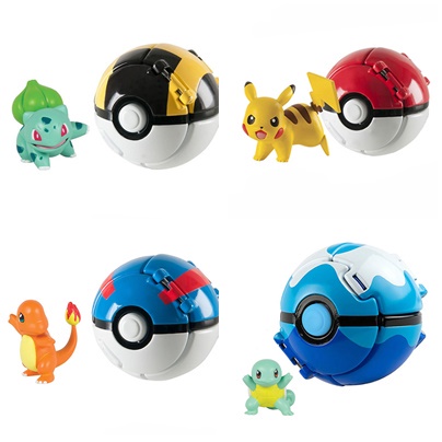 Mô Hình Quả Cầu Pokemon, Tự Động Ném Thú Pikachu, Fushigidane, Hitokage...Đồ Chơi Sáng Tạo Cho Các Bé