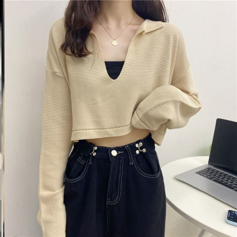 áo croptop tay dài cổ khoét gợi cảm sexy