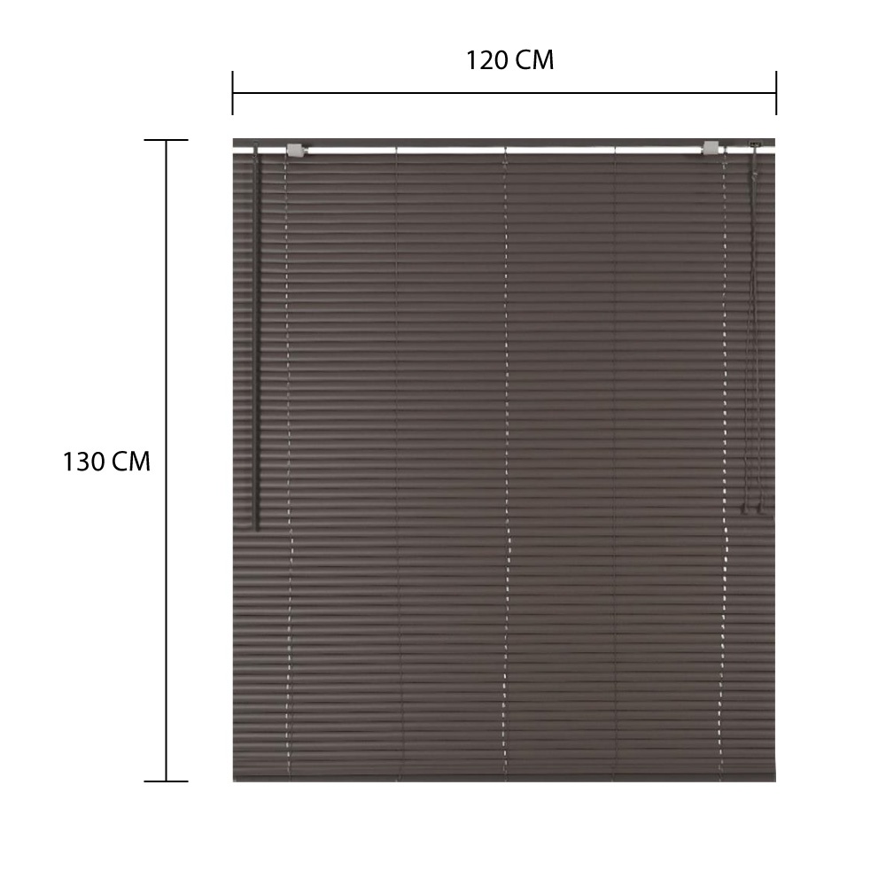 HomeBase HLS Rèm Màn cửa cuốn nhựa vinyl R120xC130cm màu nâu đậm