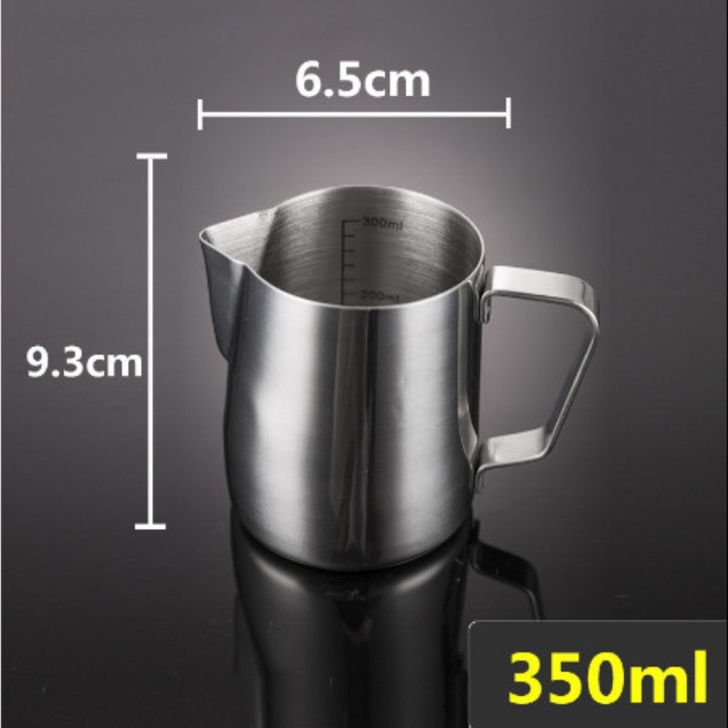 Ca Đánh Sữa Inox 350ML Có Chia Vạch