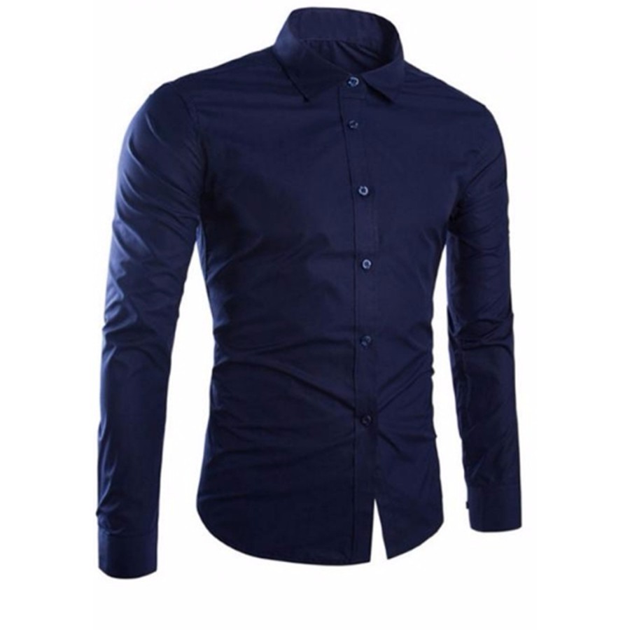 Áo sơ mi nam dài tay màu tím  cam kết hàng như ảnh