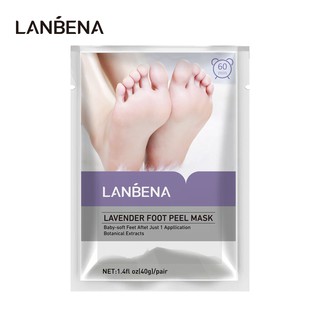 Cặp Mặt Nạ Bàn Chân Lanbena Bằng Hoa Oải Hương Hỗ Trợ Tẩy Tế Bào Chết 2 Đến 7 Ngày
